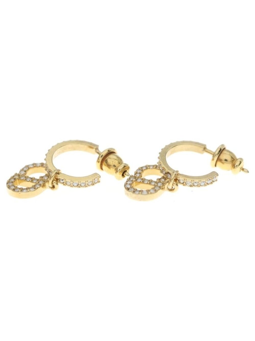 Dior CD Logo Earrings Rhinestone - Picture 3 of 6